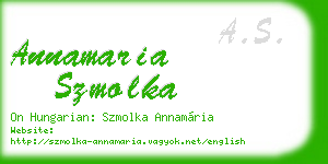 annamaria szmolka business card